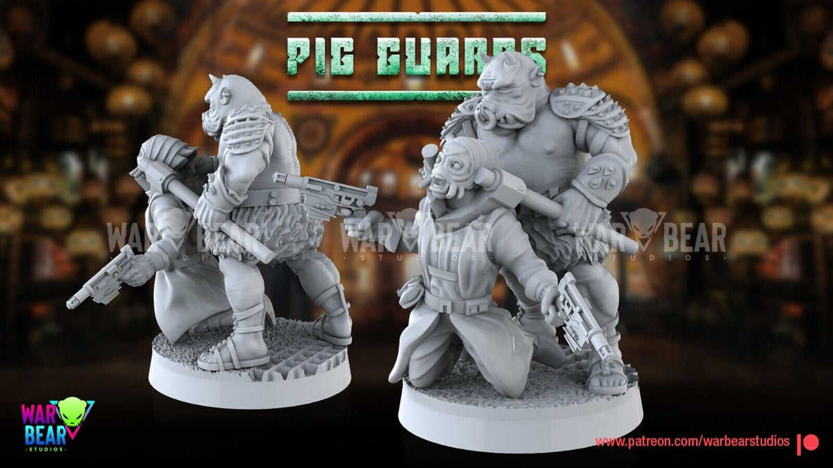5 Gamorrean Pig Guards Star Wars RPG Legion Shatterpoint compatible - War Bear