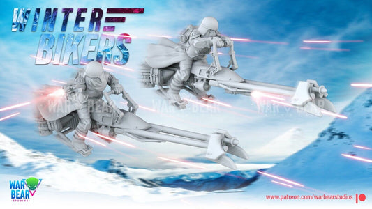 4 Inp Winter Snow Speeders Star Wars RPG Legion Shatterpoint compatible War Bear