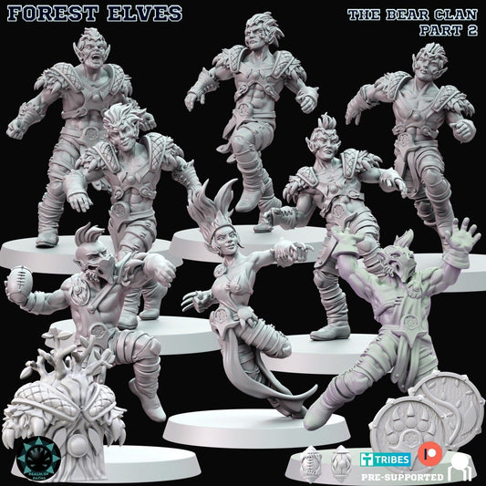 Wood Elves The Bear Clan Fantasy Football Team - Realm Of Paths -Forest Elves