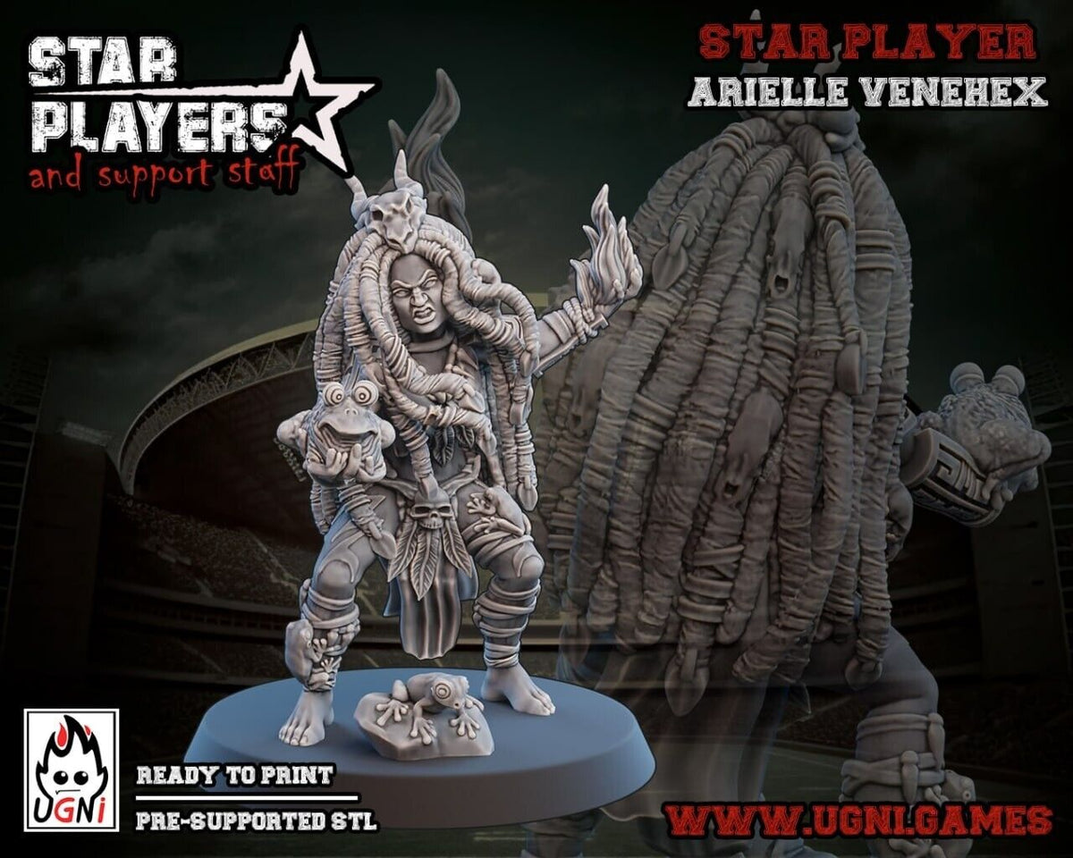 Amazon Arielle Venehex + Frog Fantasy Football star player UGNI