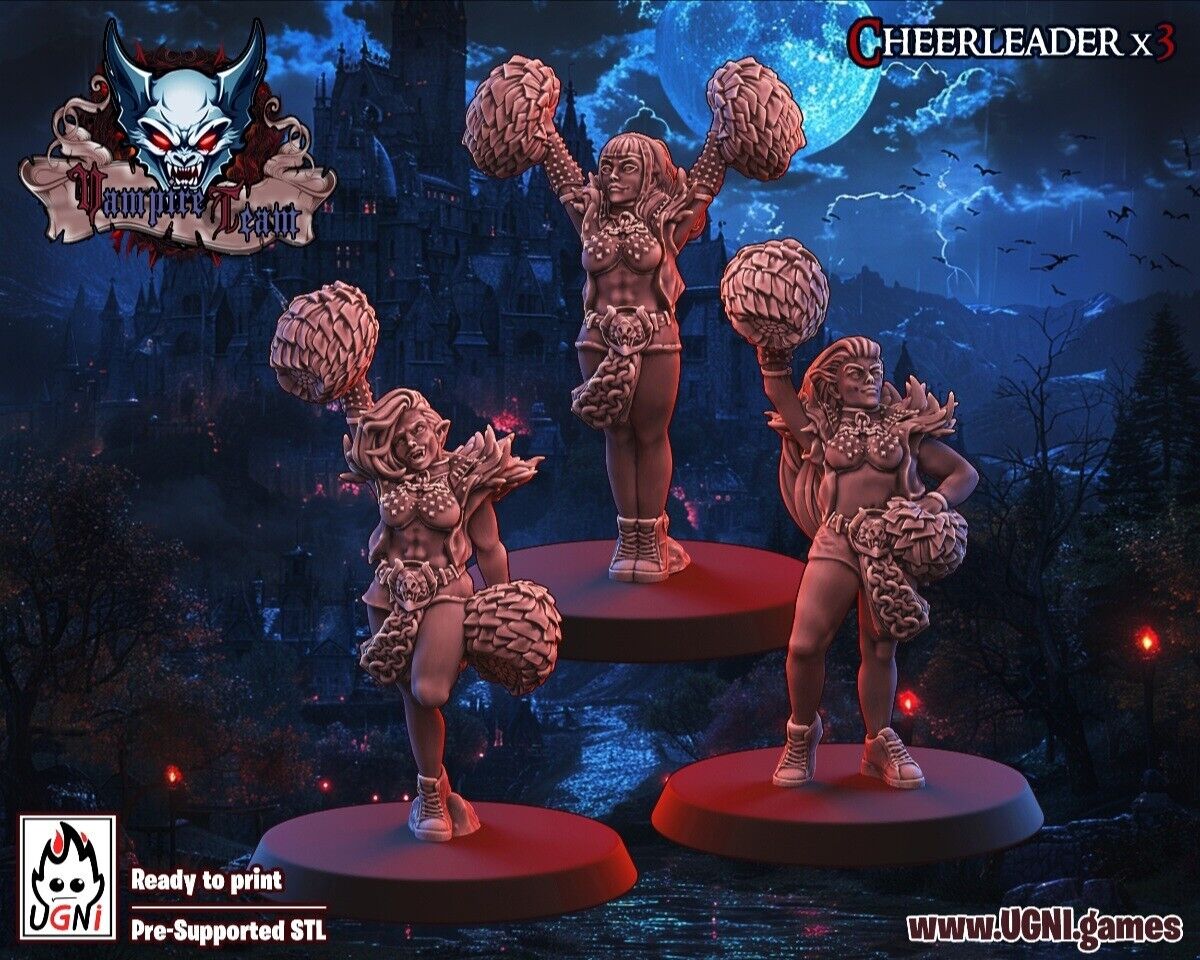 3 x Cheerleaders- Vampire Fantasy Football team UGNI