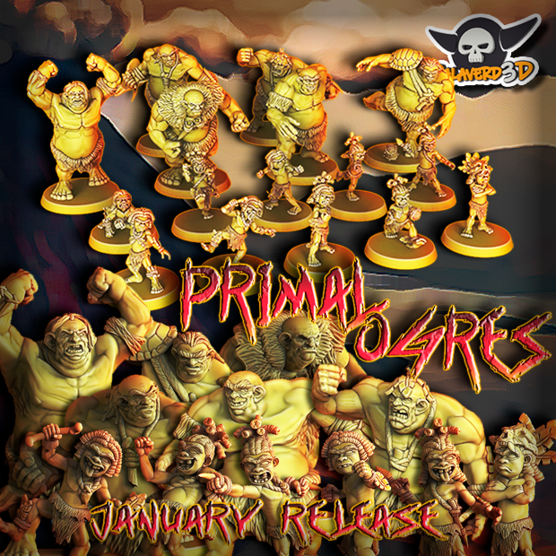 Primal Ogres Fantasy Football Team - 3D