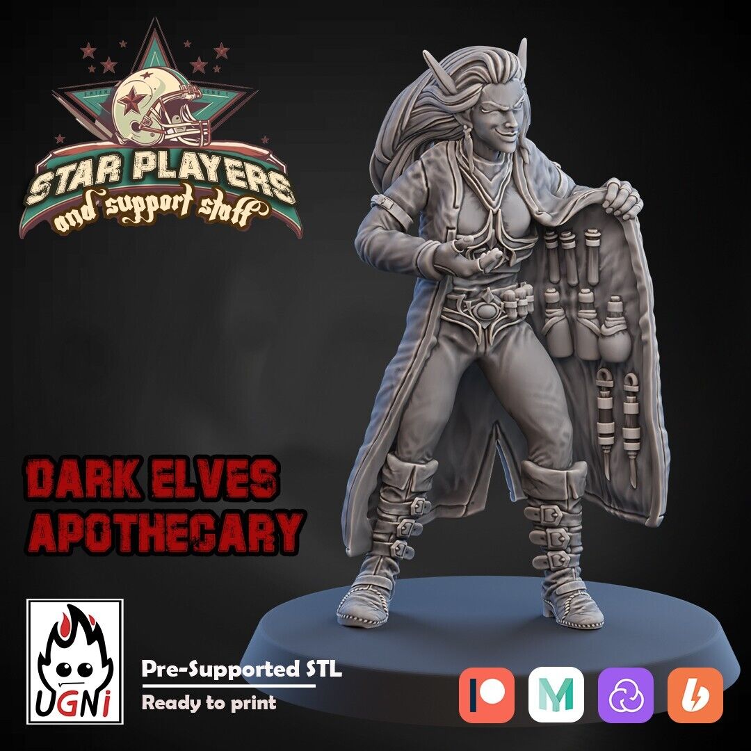 Dark Elf Apothecary - Fantasy Football Star Player - UGNI
