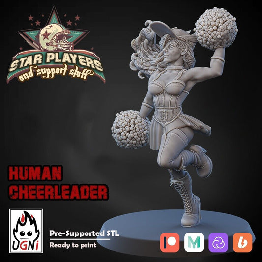3x Human Cheerleader - Fantasy Football Star Player - UGNI