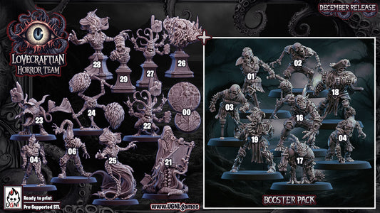 Horror / Undead 'Lovecraftian Horror Fantasy Football Team + Support staff UGNI