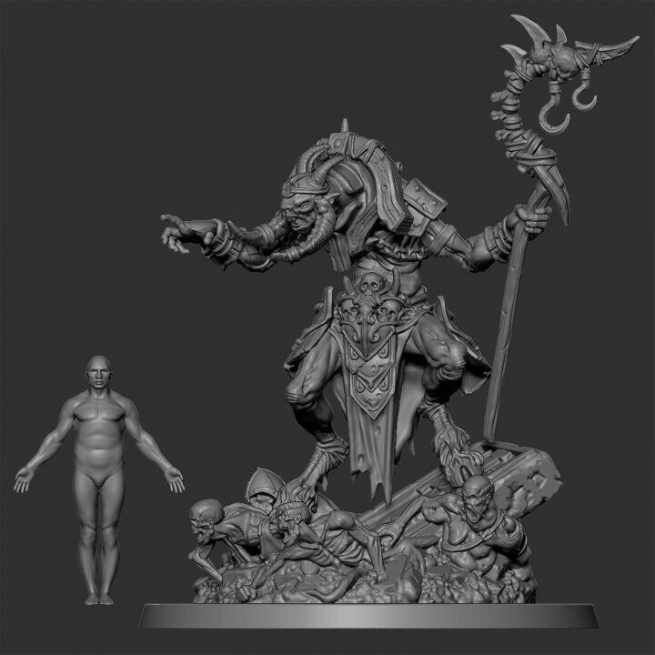 Beastman Warlock proxy Grimdark , OPR , Sci-Fi, Fantasy wargames TalesKeeper