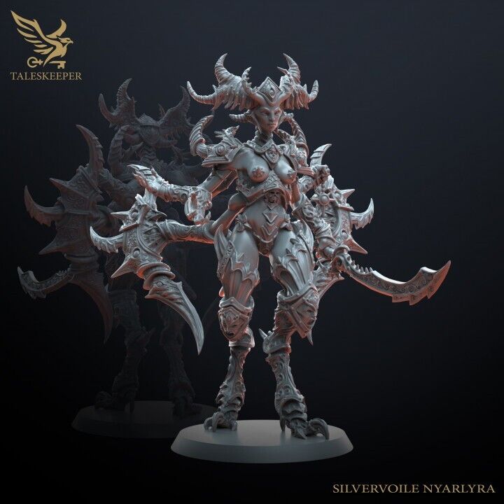 Silvervoile Nyarlyra proxy Grimdark , OPR , Sci-Fi, Fantasy wargames TalesKeeper