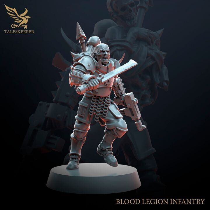 BLOOD LEGION TROOPS V2 proxy Grimdark , OPR , Sci-Fi, Fantasy wargame TalesKeeper