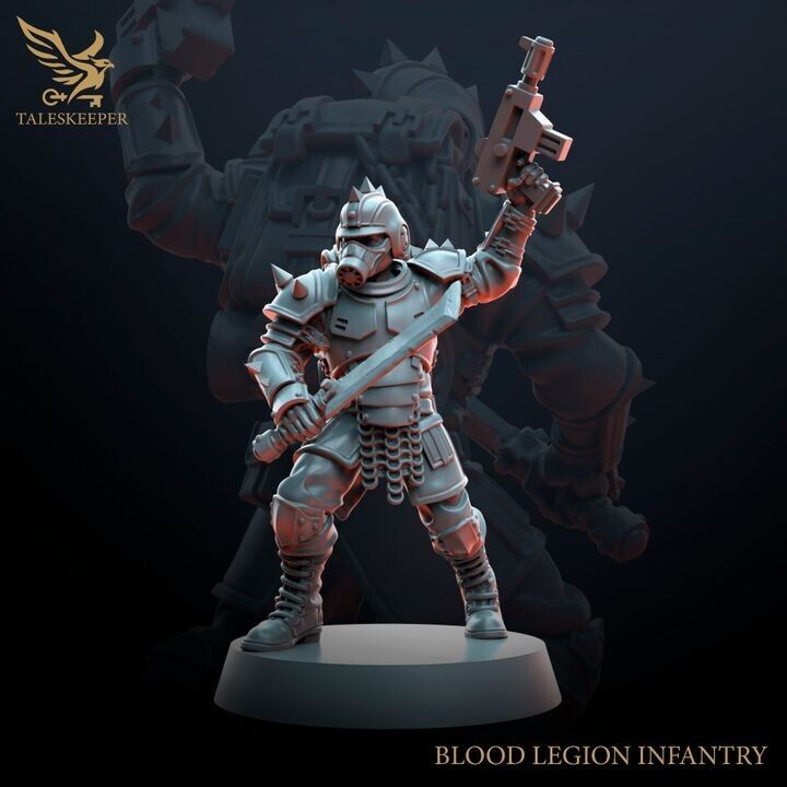 BLOOD LEGION TROOPS V2 proxy Grimdark , OPR , Sci-Fi, Fantasy wargame TalesKeeper