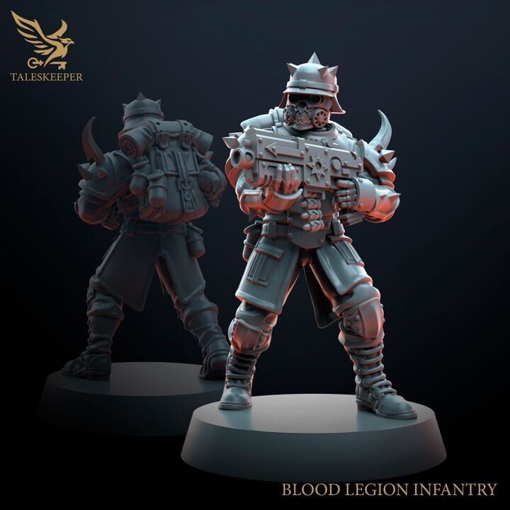BLOOD LEGION TROOPS V2 proxy Grimdark , OPR , Sci-Fi, Fantasy wargame TalesKeeper