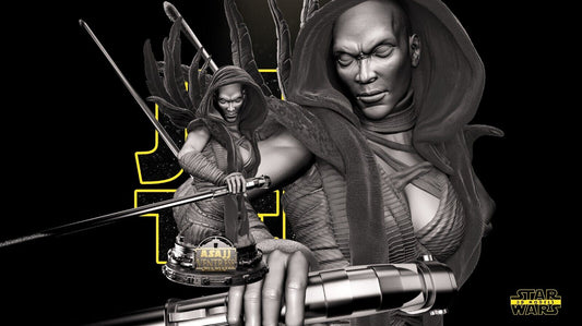 Asajj Ventress Star Wars themed 3D Bust Sculpture by SW3D