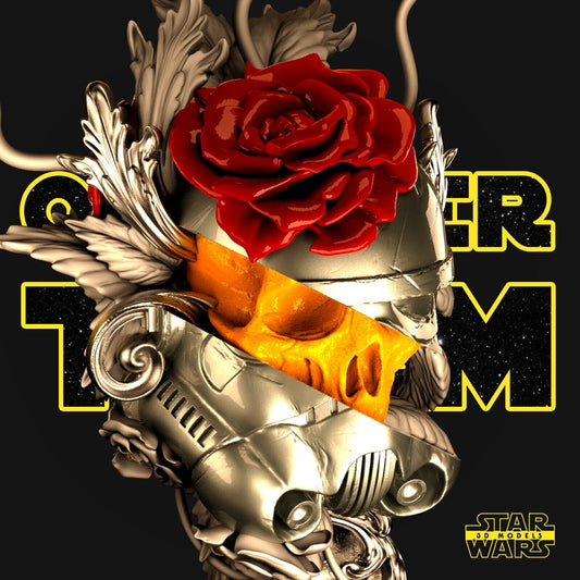 Storm Trooper tribute Star Wars themed 3D Bust Sculpture by SW3D