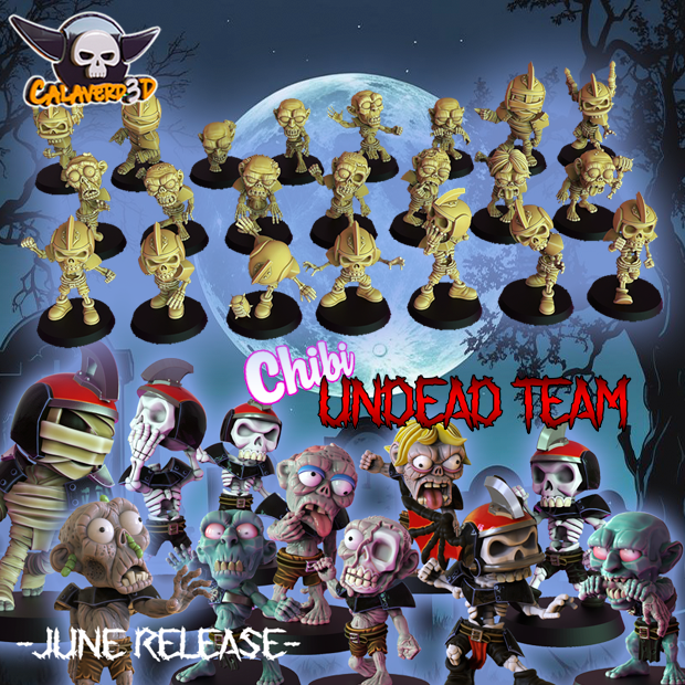 Chibi Undead Team Fantasy Football proxy Team Calaverd