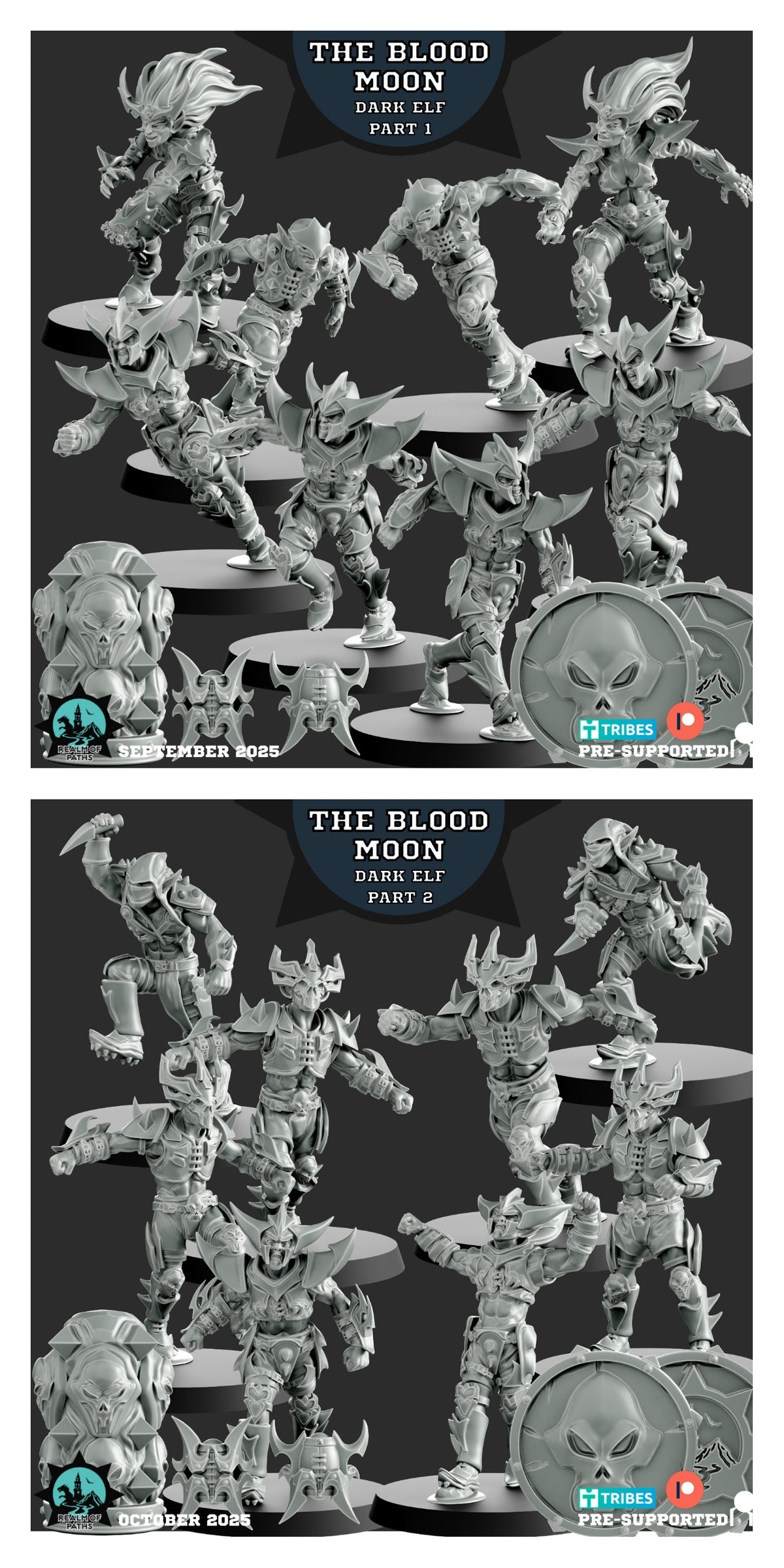 Dark Elf / Elves Team Fantasy Football Team - ROP The Blood Moon