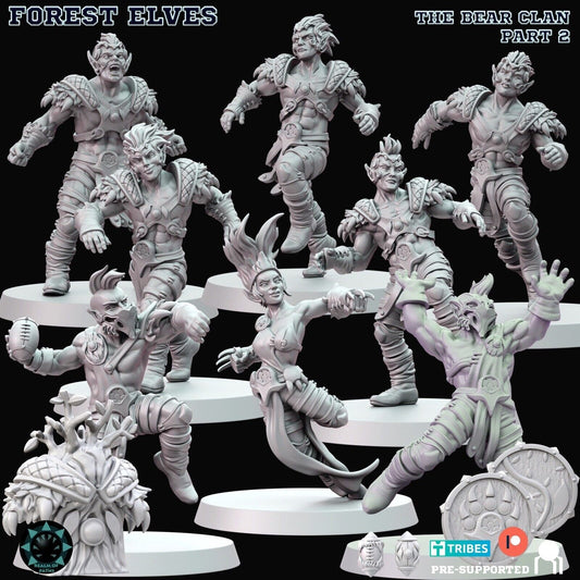 Wood Elves ‘The Bear Clan’ Fantasy Football Team - -Forest Elves