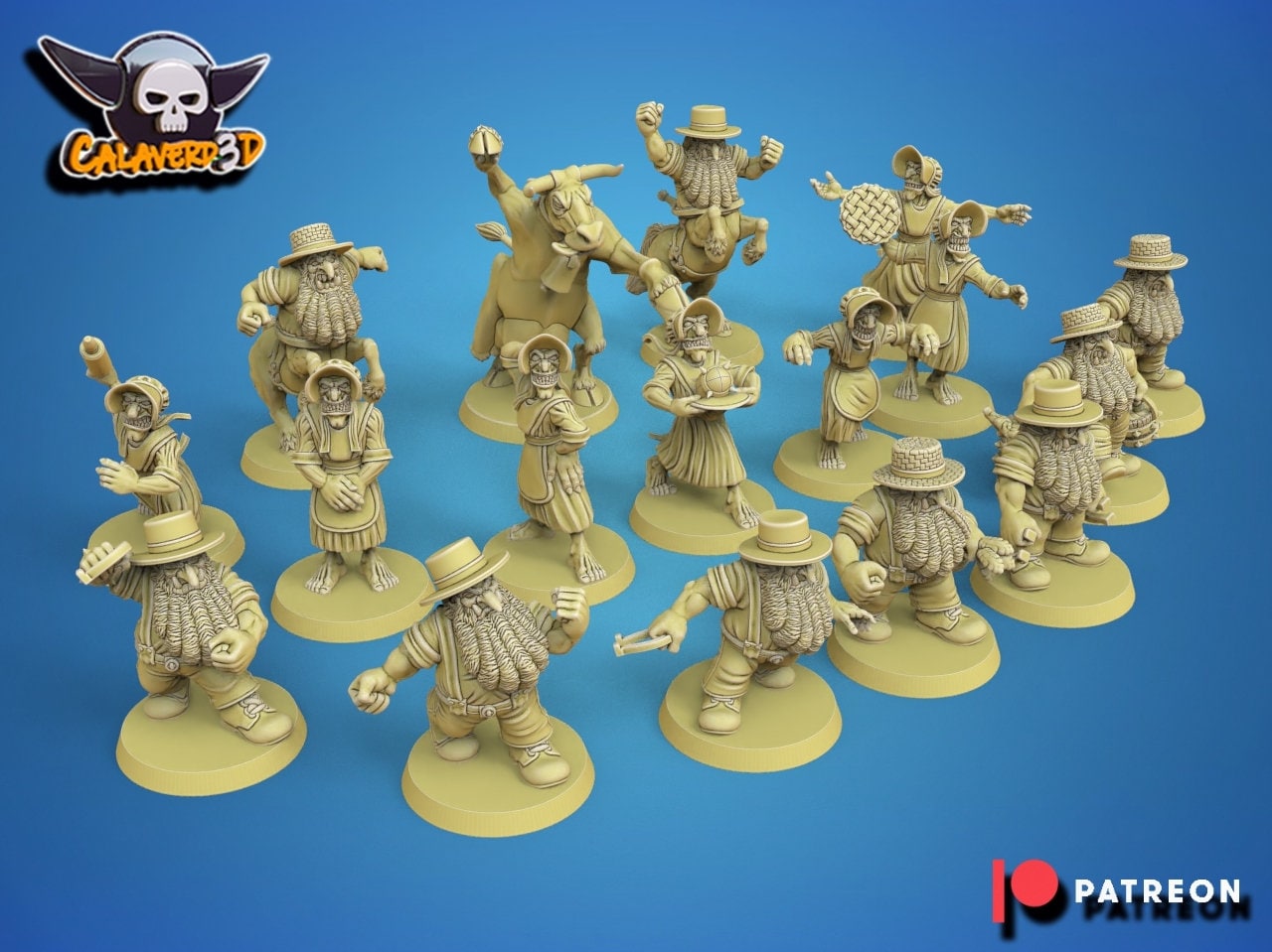 Chaos Dwarves Old Farmers of Chaos Fantasy Football Team - 3D