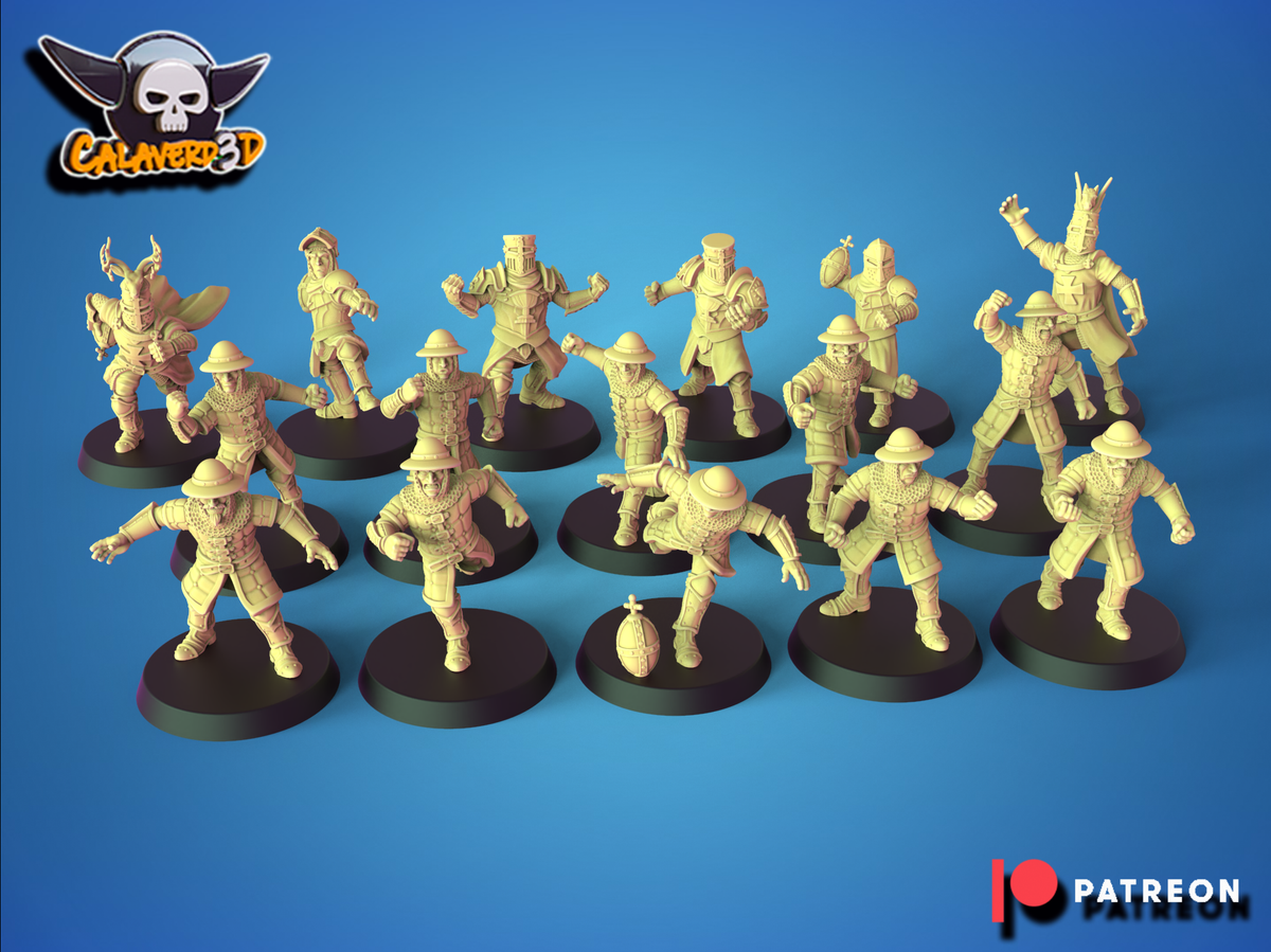 Knights of the Holy Grail Fantasy Football Team - 3D