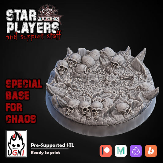 32mm / 40mm Chaos base Fantasy Football Ugni