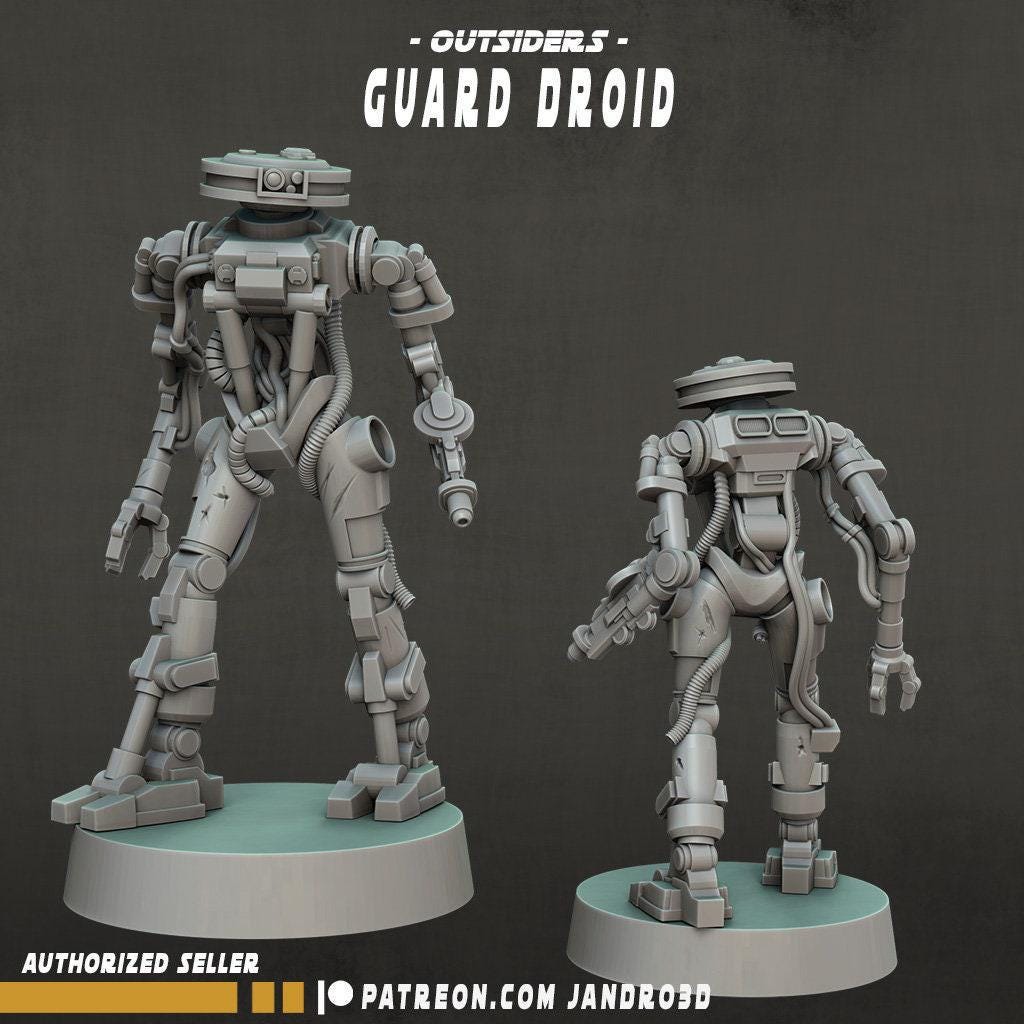 Outsiders guard droid - star wars legion compatible - jandro3d