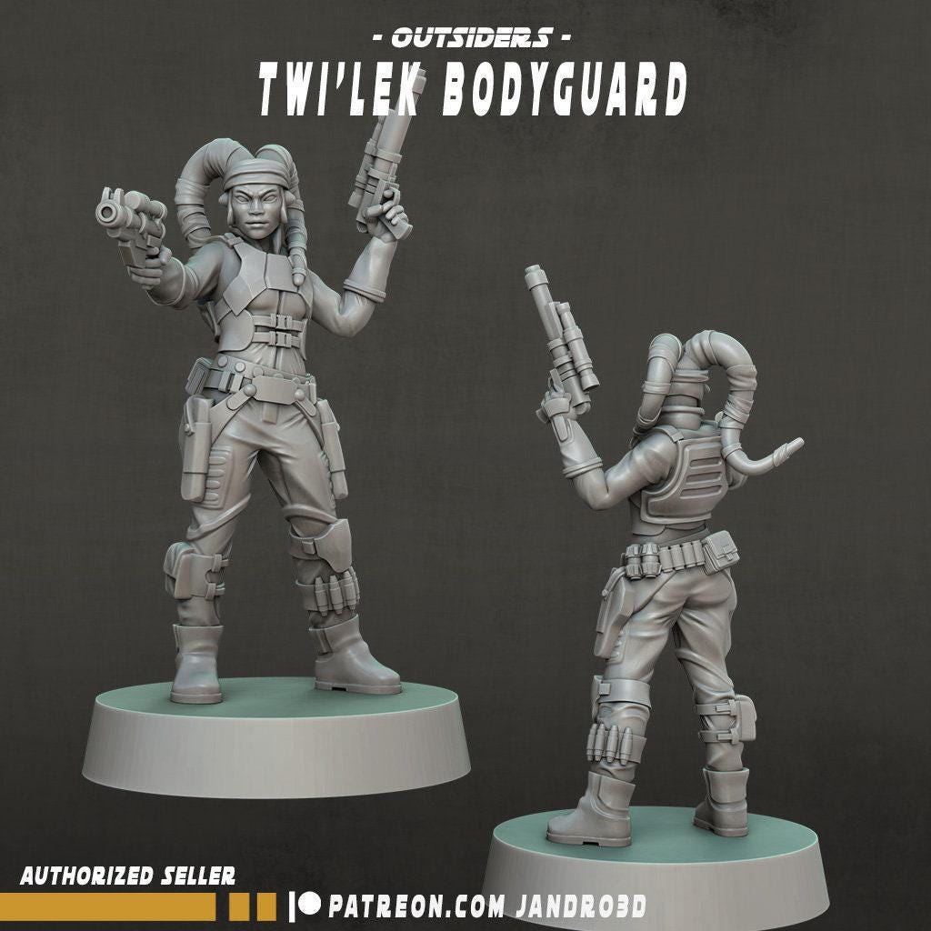 Outsiders twi'lek bodyguard - star wars legion compatible jandro