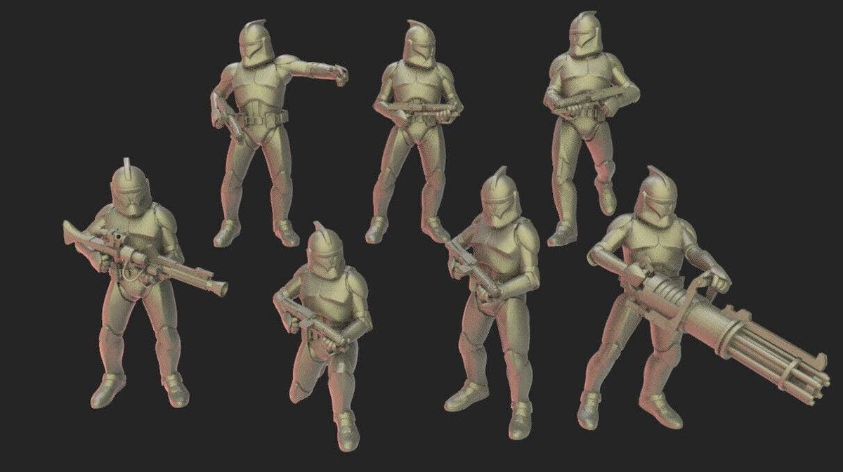 7 x clone troopers proxy - star wars legion shatterpoint compatible warblade