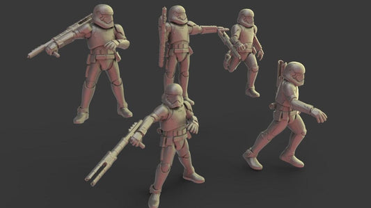 5 x z6 shock troopers proxy - star wars legion shatterpoint compatible warblade