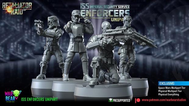 8 x isbs enforcers proxy star wars legion shatterpoint compatible warbear