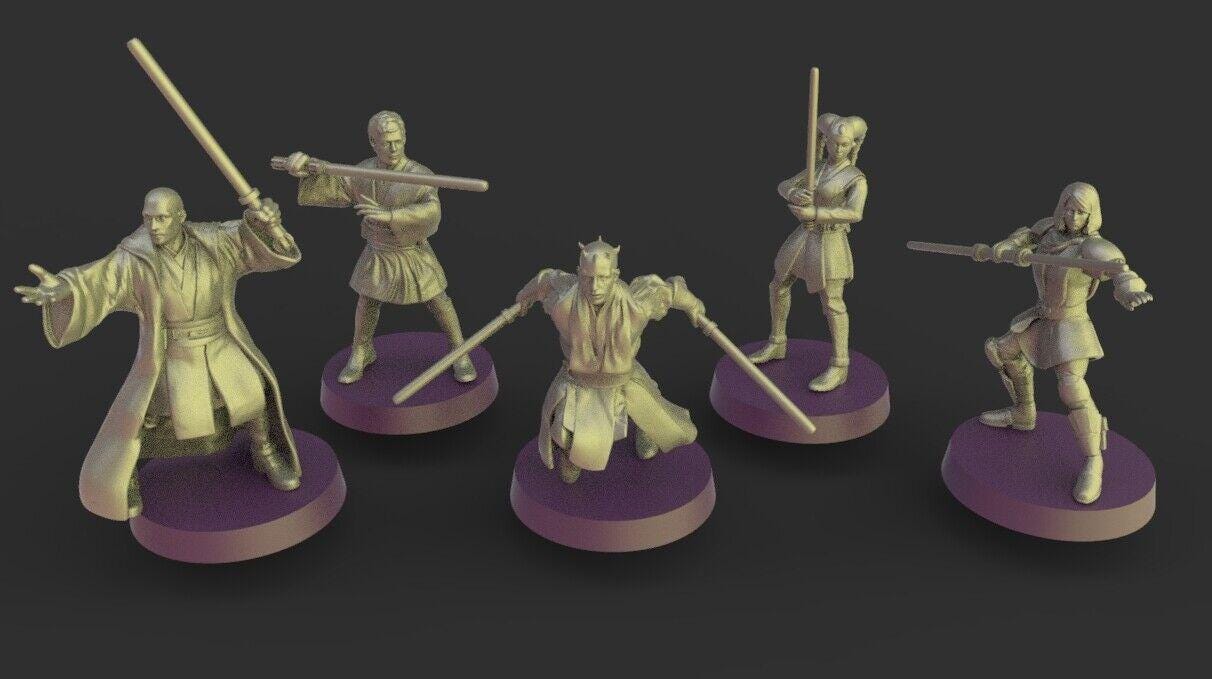 5 x jedi / lightsaber proxy - star wars legion shatterpoint compatible warblade