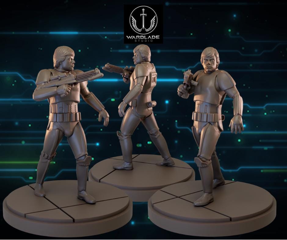 Trooper luke skywalker proxy - star wars legion shatterpoint compatible warblade