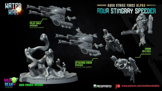 Aqua stingray trooper speeder star wars legion shatterpoint compatible war bear