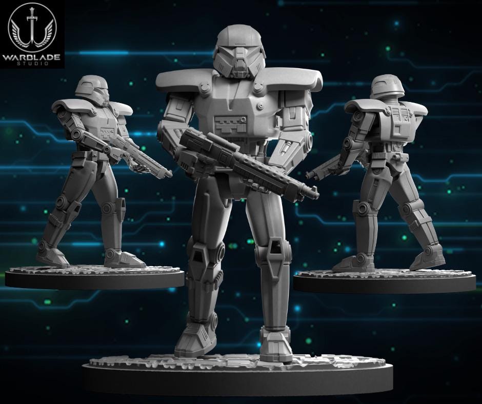 Dark trooper 2 proxy - star wars legion shatterpoint compatible warblade