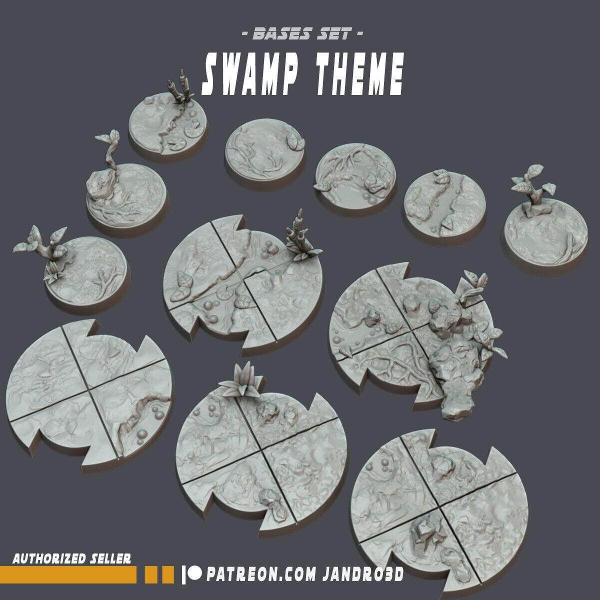 Swamp bases 27mm / 50mm -star wars legion compatible jandro3d