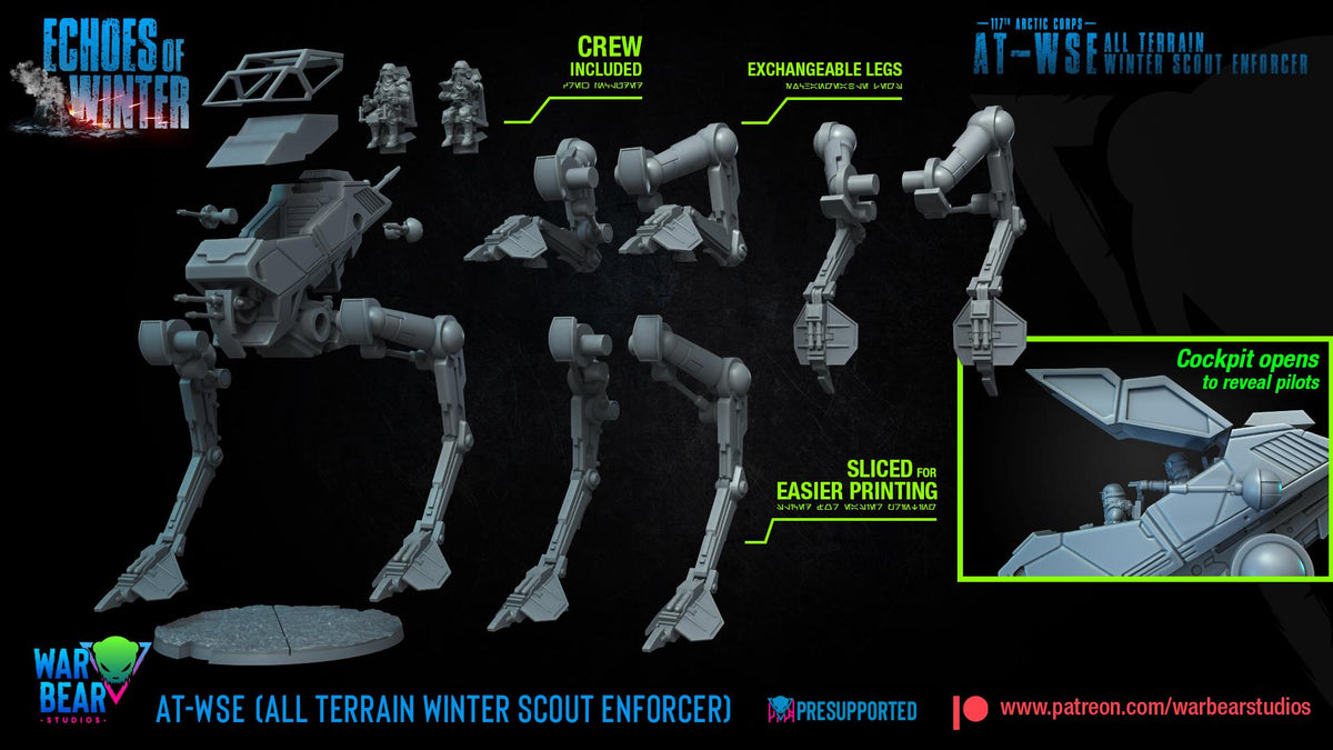 Imperial at-wse ( scout walker) star wars legion rpg shatterpoint war bear