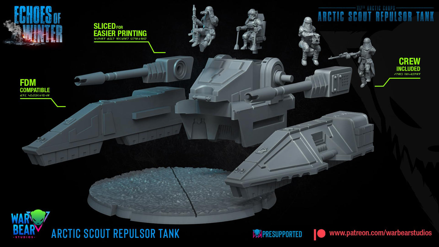 Imperial artic scout repulsor tank star wars legion rpg shatterpoint war bear