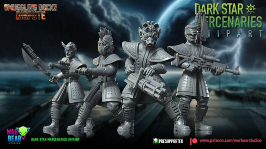9x dark star mercenaries star wars rpg legion shatterpoint compatible - war bear