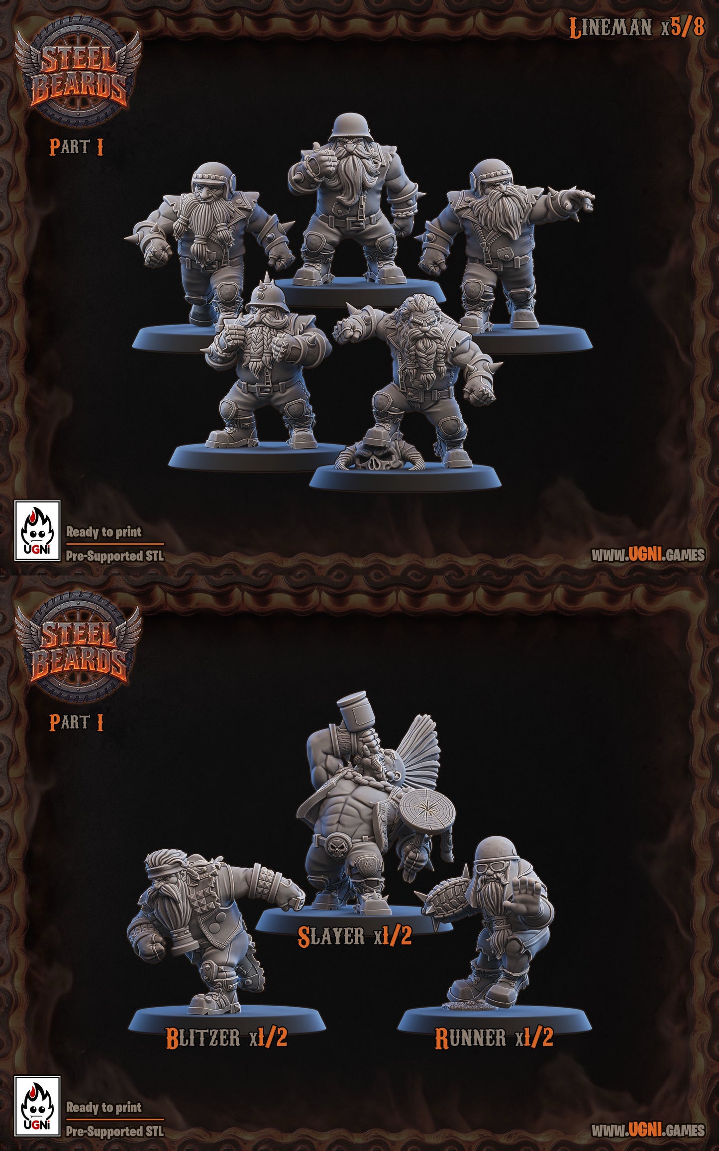 Steel Beards - Dwarf Fantasy Football Team - UGNI
