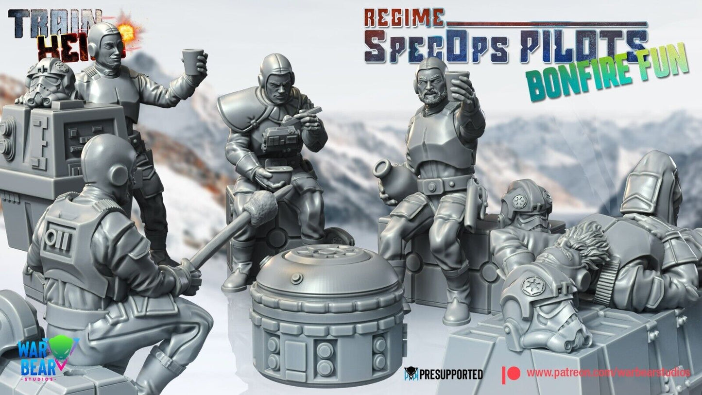 6x Imp SpecOps Pilots (BF) Star Wars RPG Legion Shatterpoint compatible War Bear