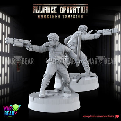 Jedi Kyle w/Multi weapons Star Wars RPG Legion Shatterpoint compatible War Bear