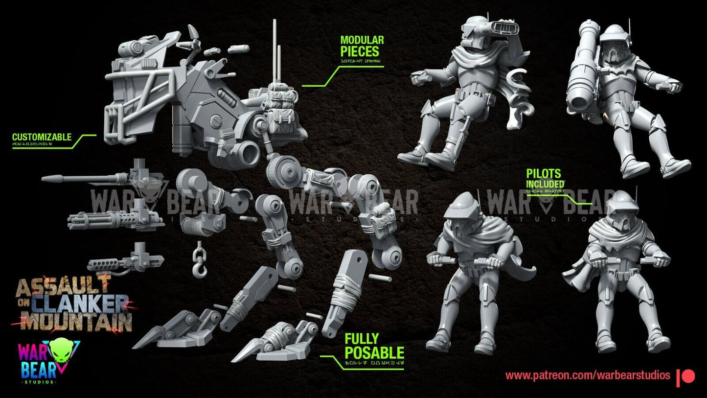 Clone Troop Mountain Walker Star Wars Legion Shatterpoint compatible War Bear