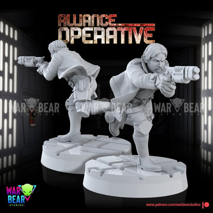3 Alliance Operative Katar Star Wars RPG Legion Shatterpoint compatible War Bear