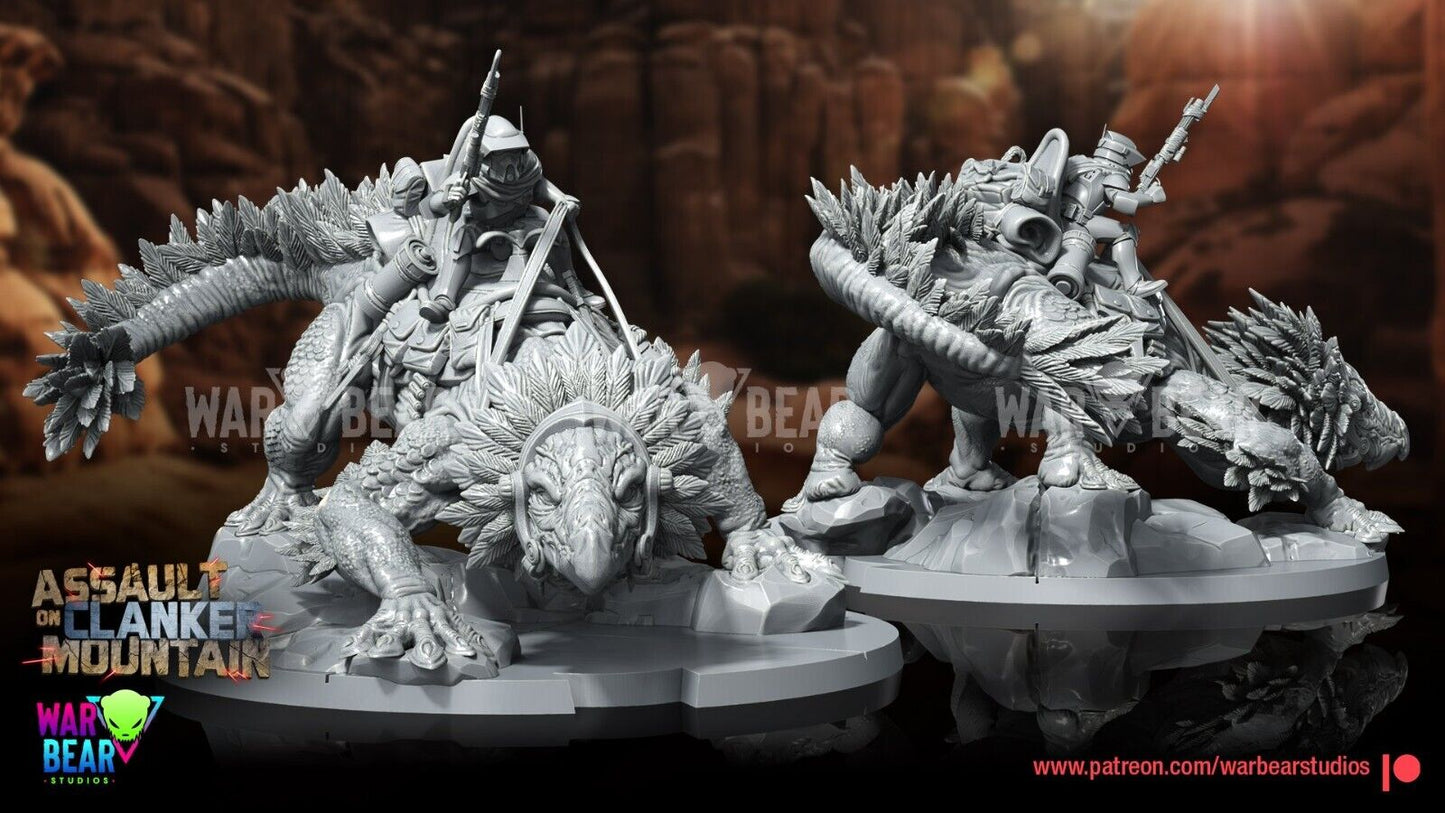 x3 Clone Troop Lizard Riders Star Wars Legion Shatterpoint compatible War Bear