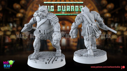5 Gamorrean Pig Guards Star Wars RPG Legion Shatterpoint compatible - War Bear