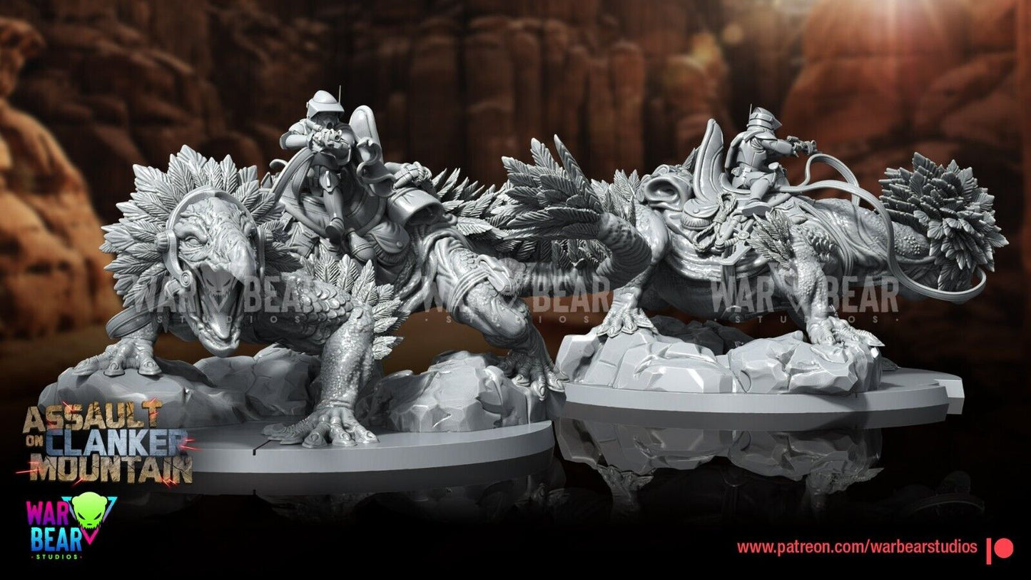 x3 Clone Troop Lizard Riders Star Wars Legion Shatterpoint compatible War Bear