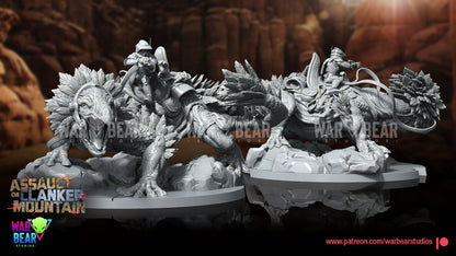 x3 Clone Troop Lizard Riders Star Wars Legion Shatterpoint compatible War Bear