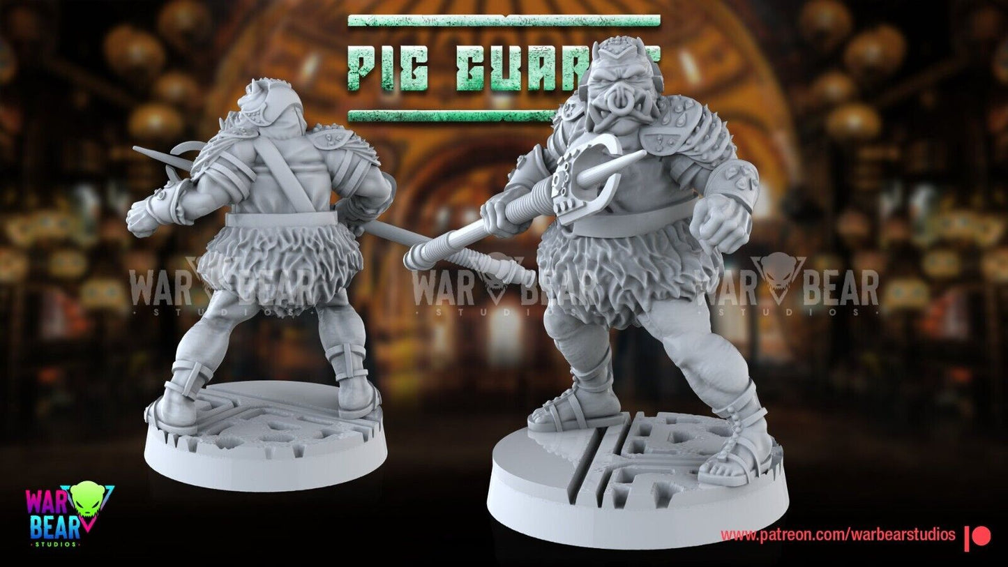 5 Gamorrean Pig Guards Star Wars RPG Legion Shatterpoint compatible - War Bear
