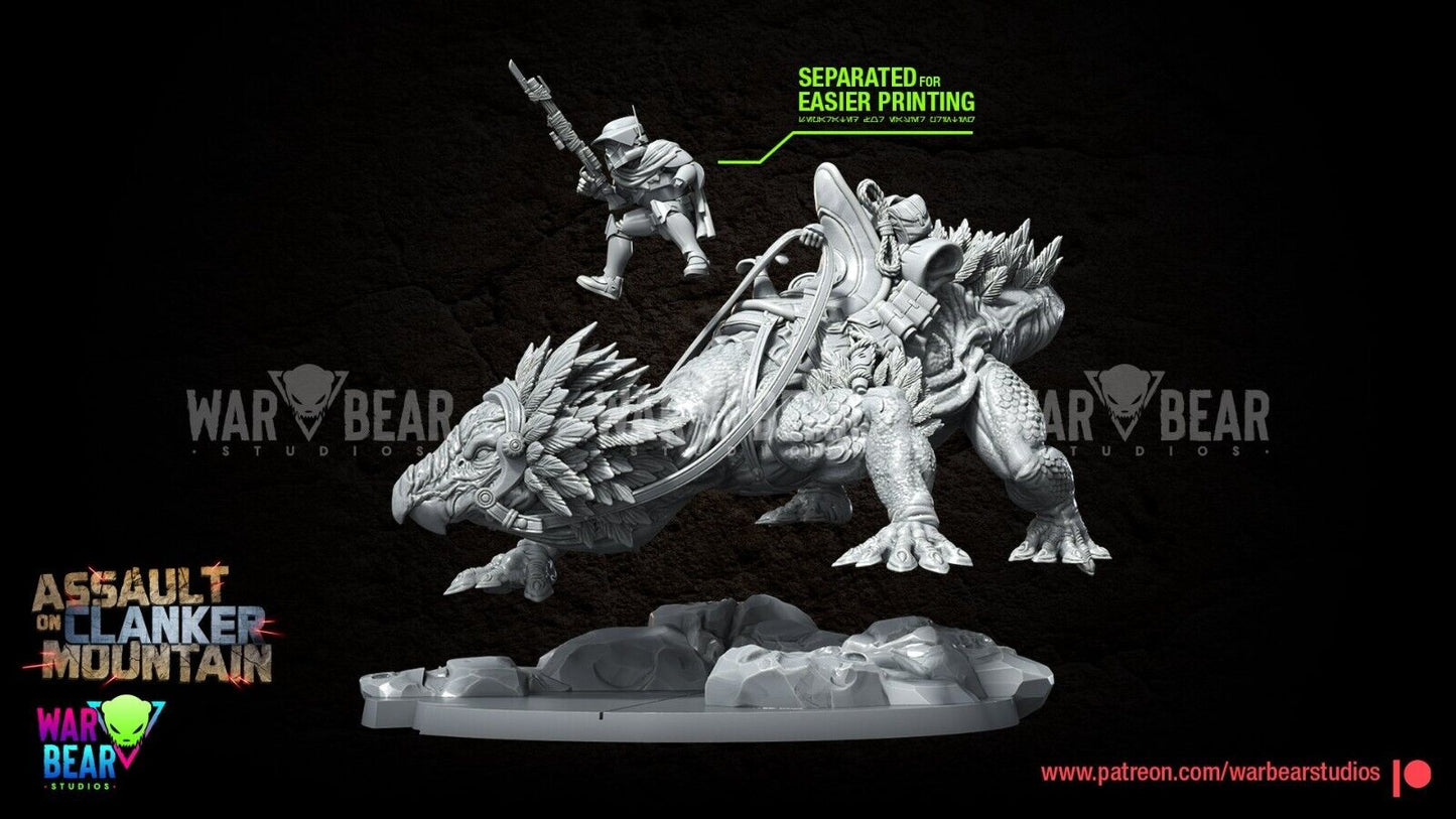 x3 Clone Troop Lizard Riders Star Wars Legion Shatterpoint compatible War Bear