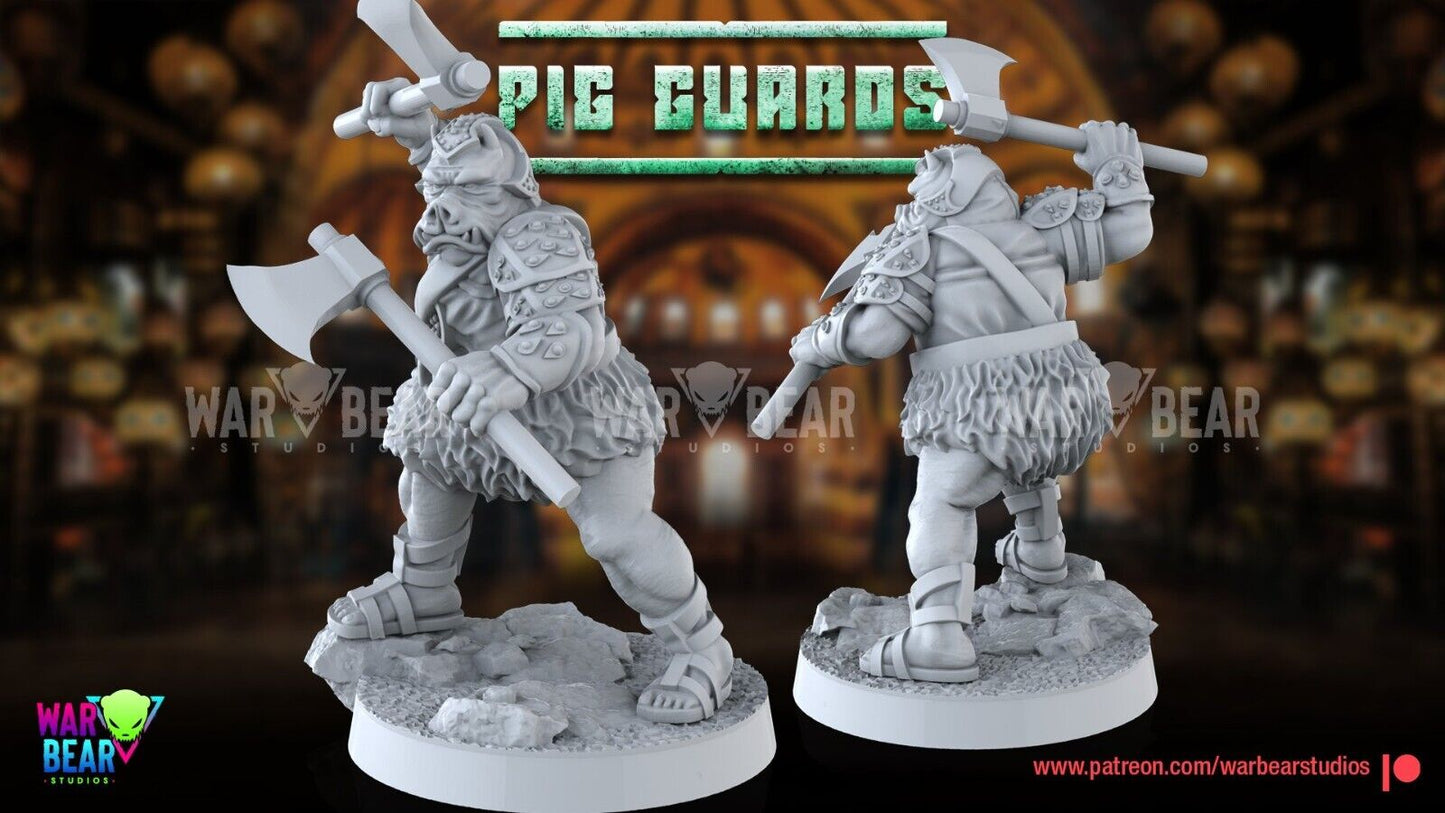 5 Gamorrean Pig Guards Star Wars RPG Legion Shatterpoint compatible - War Bear