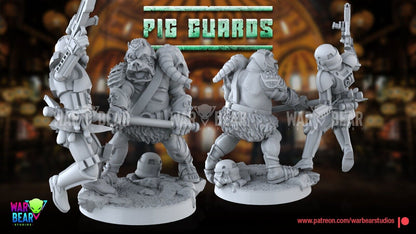 5 Gamorrean Pig Guards Star Wars RPG Legion Shatterpoint compatible - War Bear
