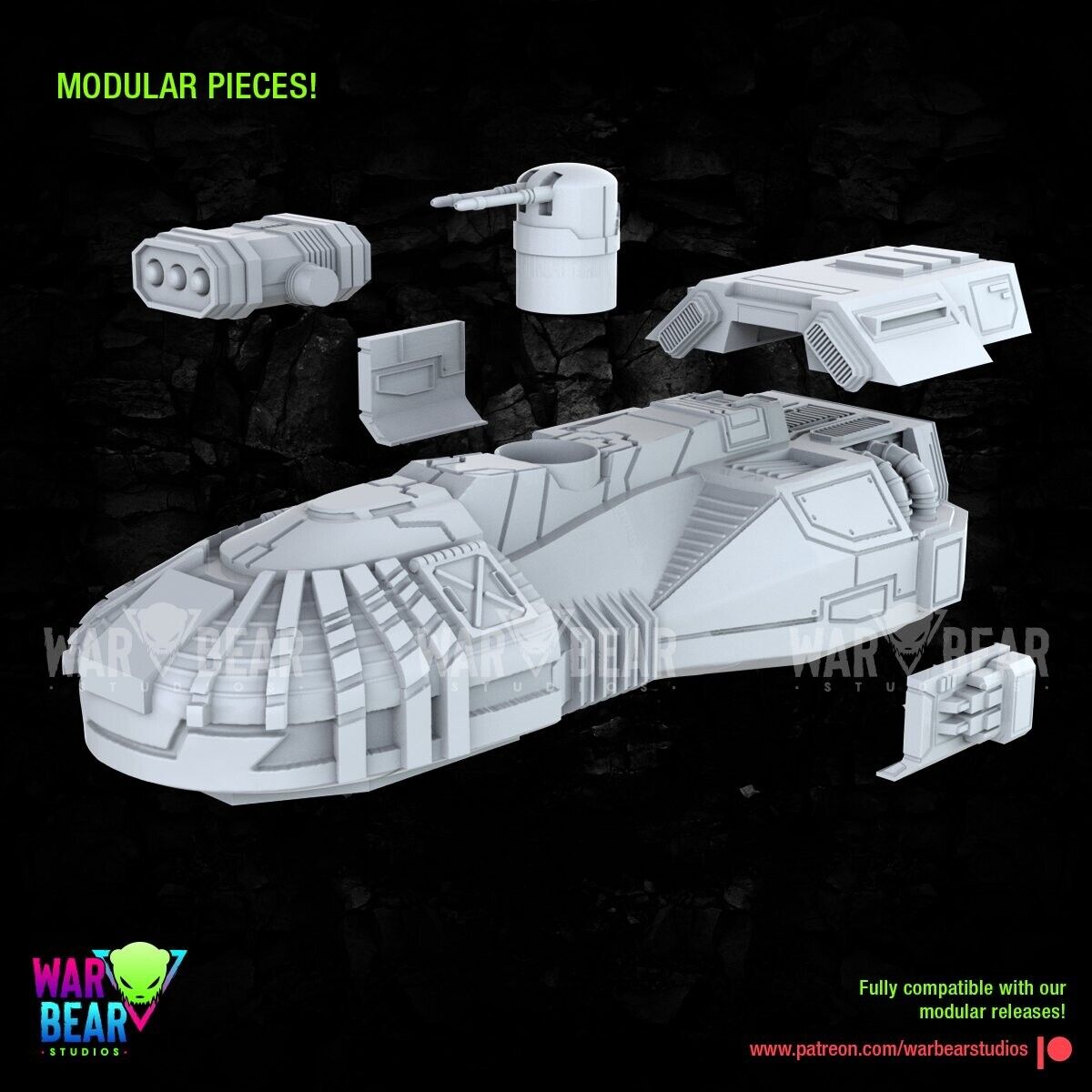 Rebel Hover Tank Star Wars RPG Legion Shatterpoint compatible - War Bear