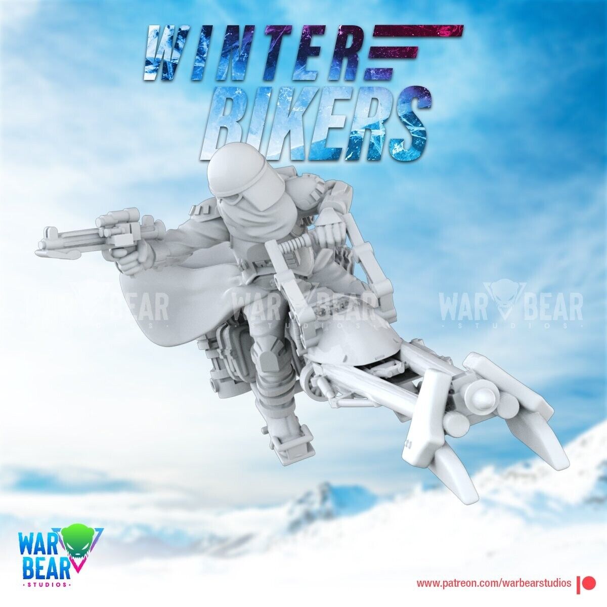 4 Inp Winter Snow Speeders Star Wars RPG Legion Shatterpoint compatible War Bear